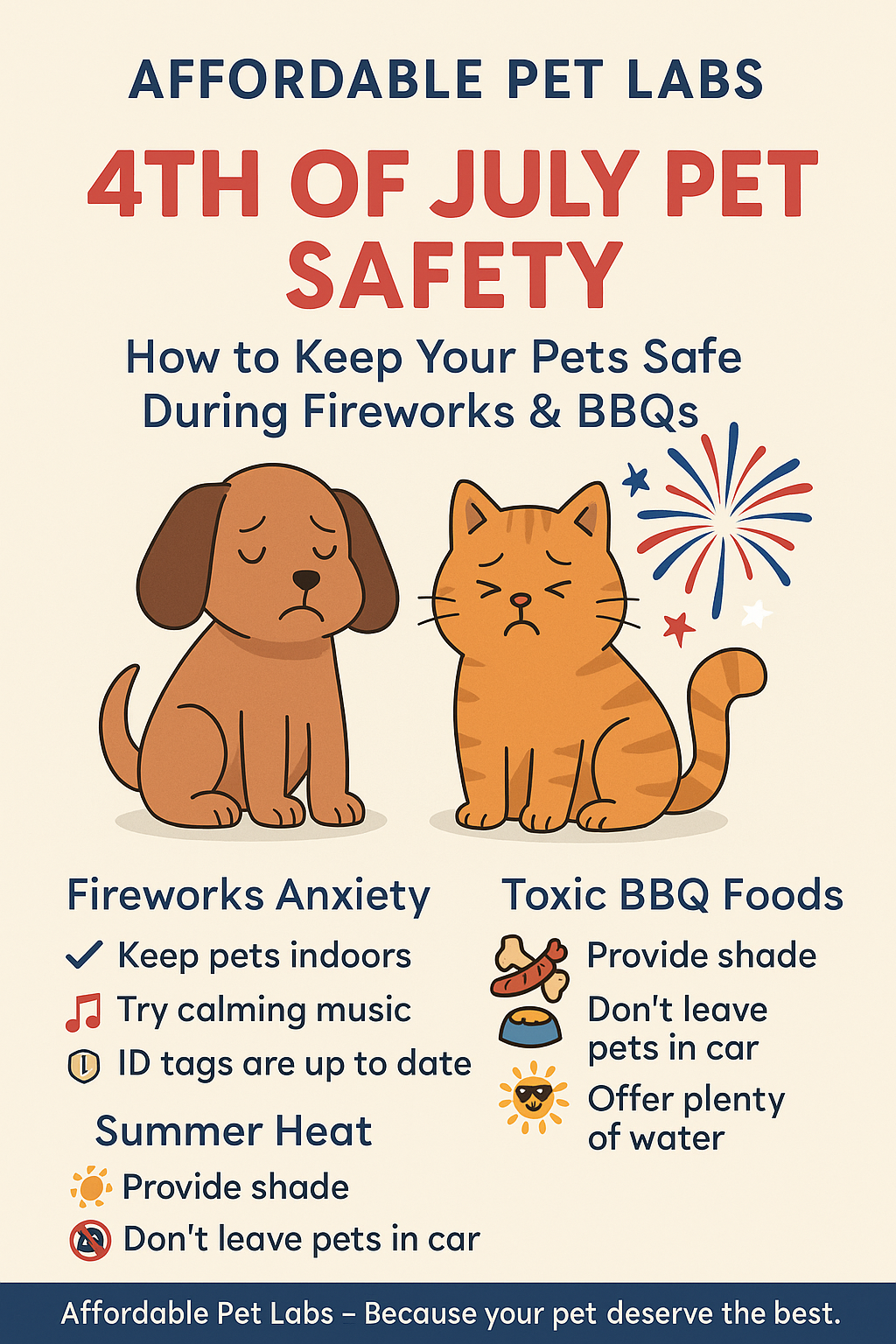 4th of July Pet Safety: How to Keep Your Pets Safe During Fireworks & BBQs