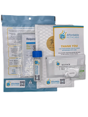At-home fecal test kit for dogs and cats with sample collection supplies