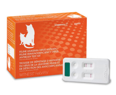 Rescue Feline Witness FeLV/FIV Feline Leukemia Antigen and Feline Immunodeficiency Virus Test Kit (Box of 10 Tests)